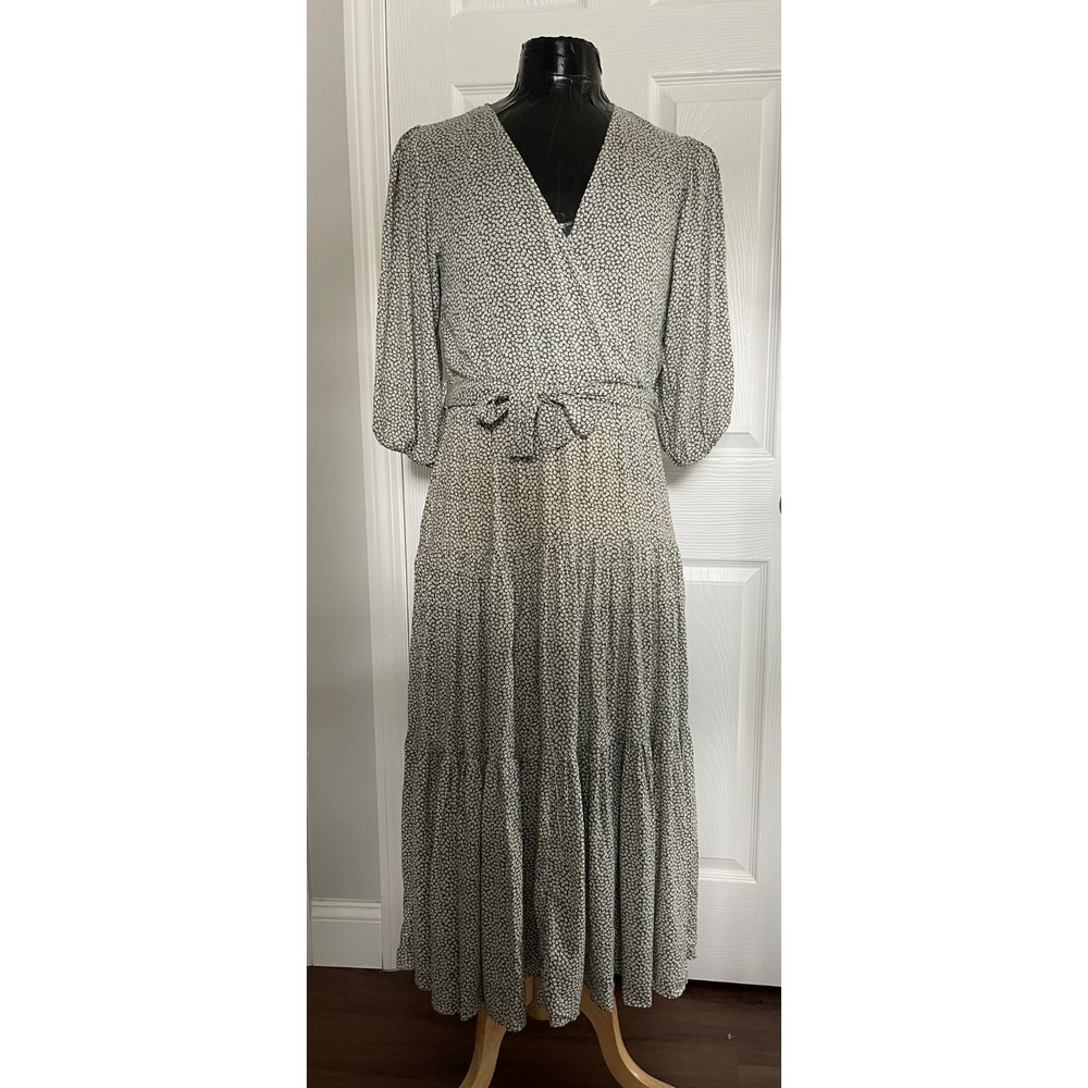 petal and pup green floral barker dress size Large